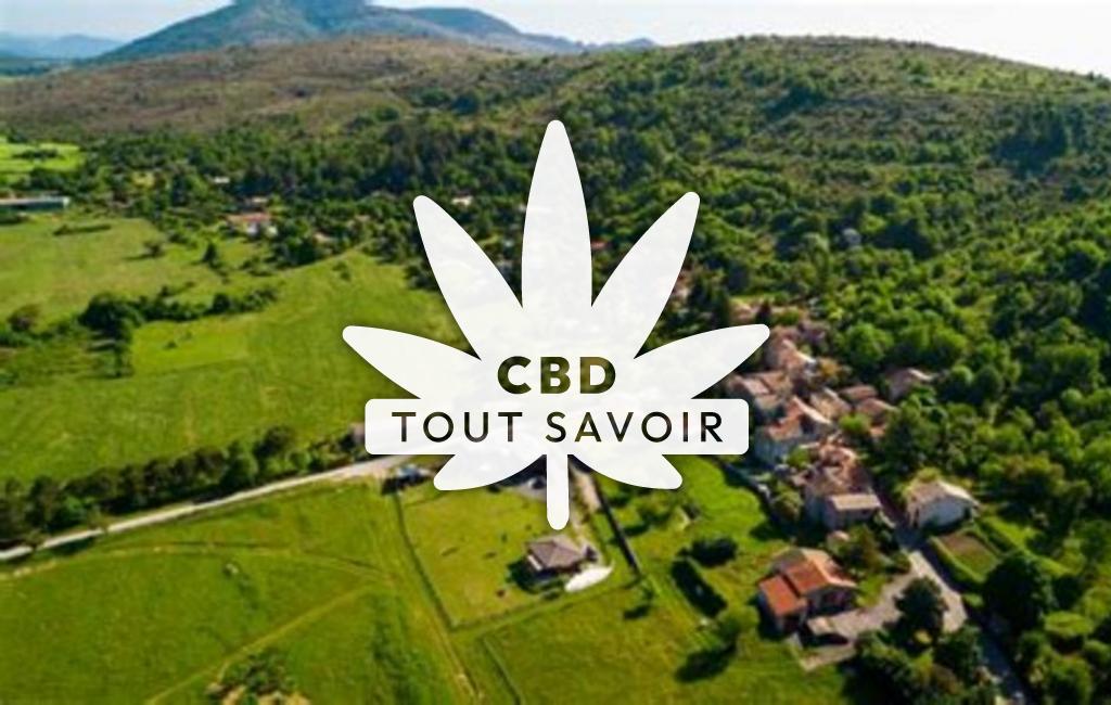 Village à Rogues avec feuille Cannabis CBD