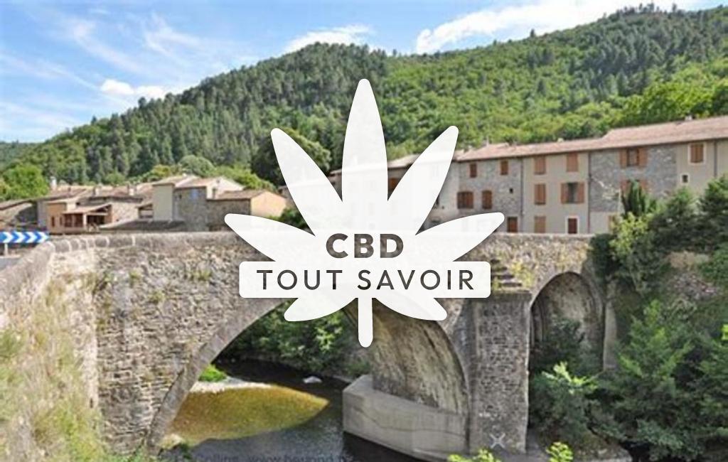 Village à Saumane avec feuille Cannabis CBD