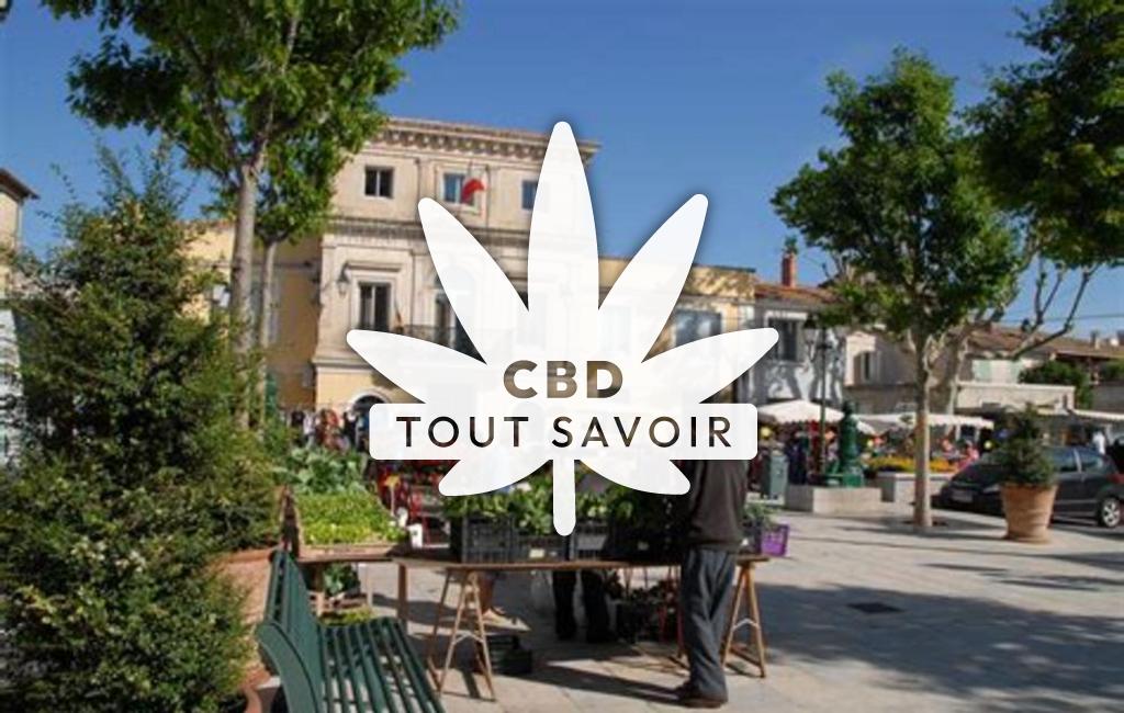 Village à Bellegarde avec feuille Cannabis CBD