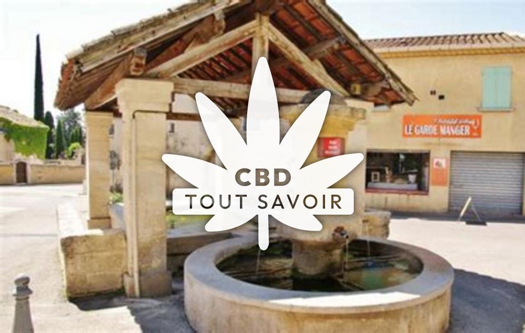 Village à Pujaut avec feuille Cannabis CBD