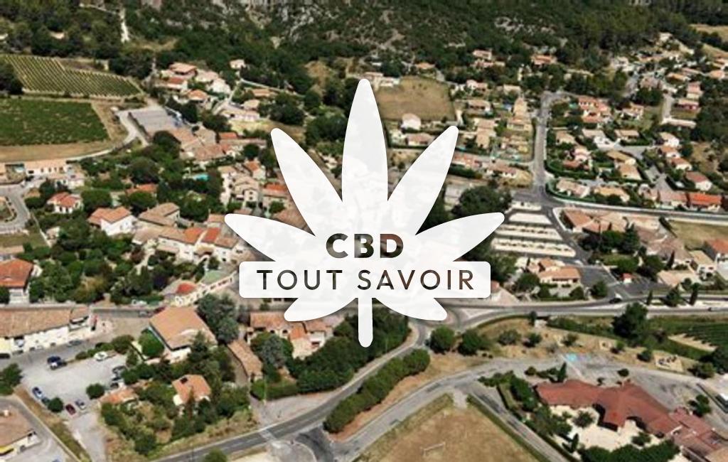 Village à Bagard avec feuille Cannabis CBD