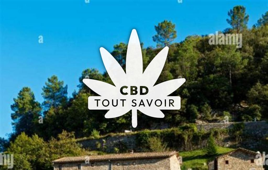 Village à Corbes avec feuille Cannabis CBD