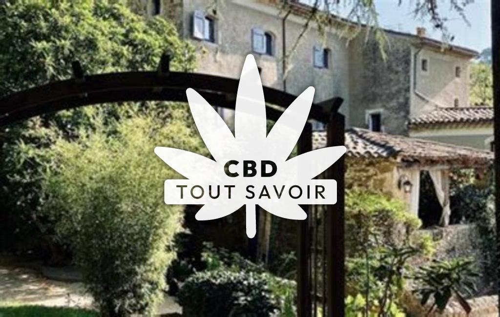 Village à Saint-Sebastien-D'Aigrefeuille avec feuille Cannabis CBD