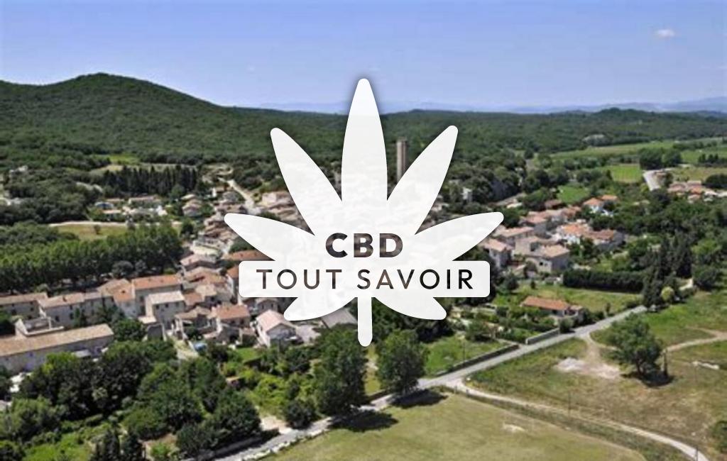 Village à Boucoiran-Et-Nozieres avec feuille Cannabis CBD