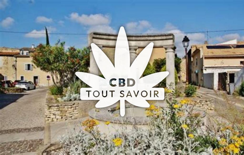Village à Codolet avec feuille Cannabis CBD