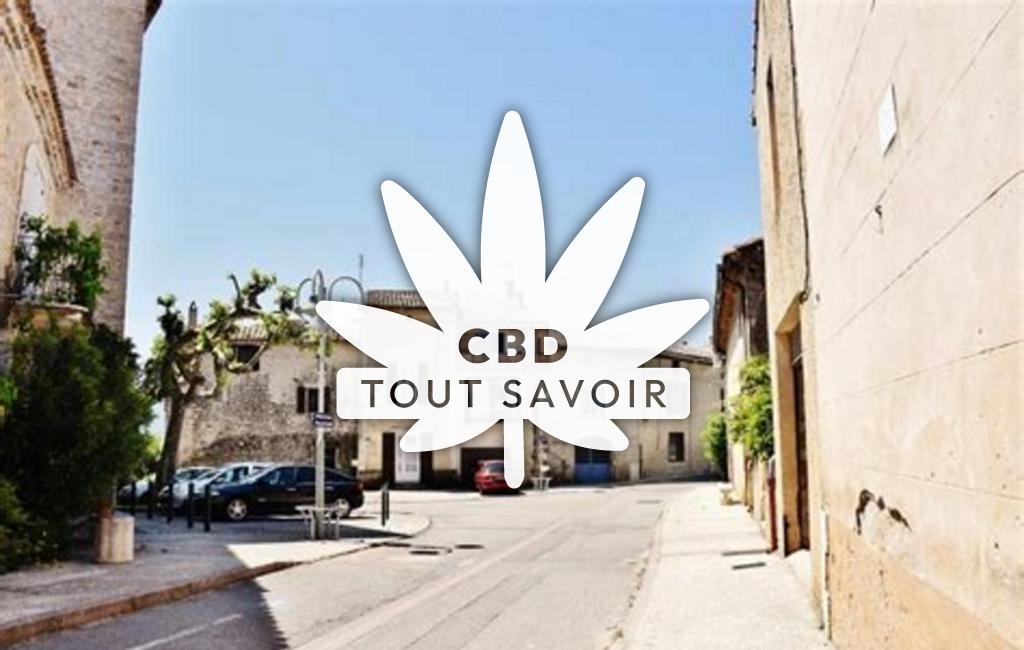 Village à Saint-Gervais avec feuille Cannabis CBD