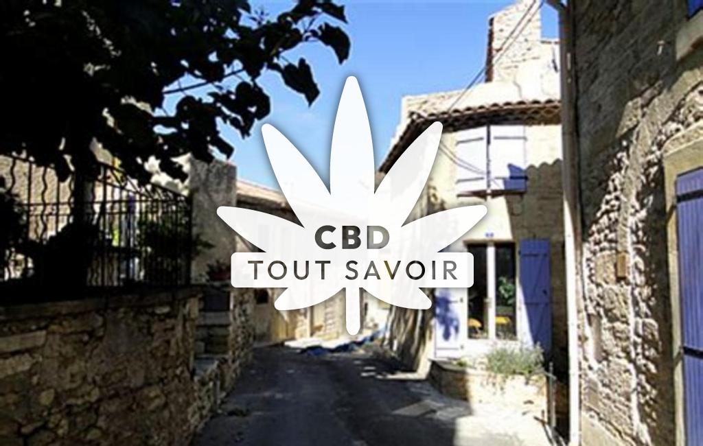 Village à Fournes avec feuille Cannabis CBD