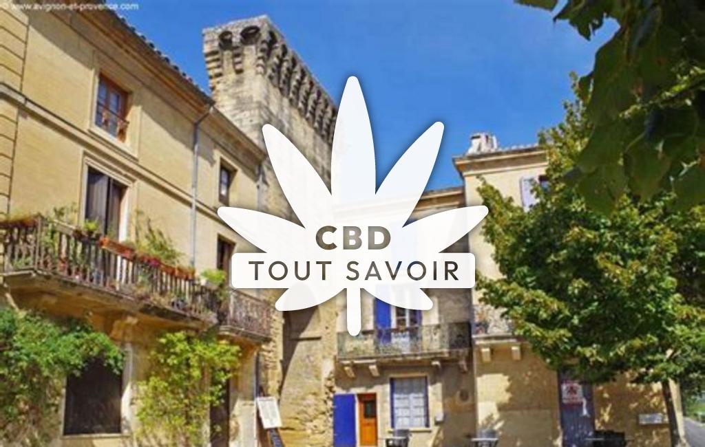 Village à Remoulins avec feuille Cannabis CBD
