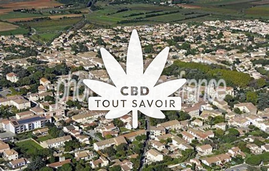 Village à Bouillargues avec feuille Cannabis CBD