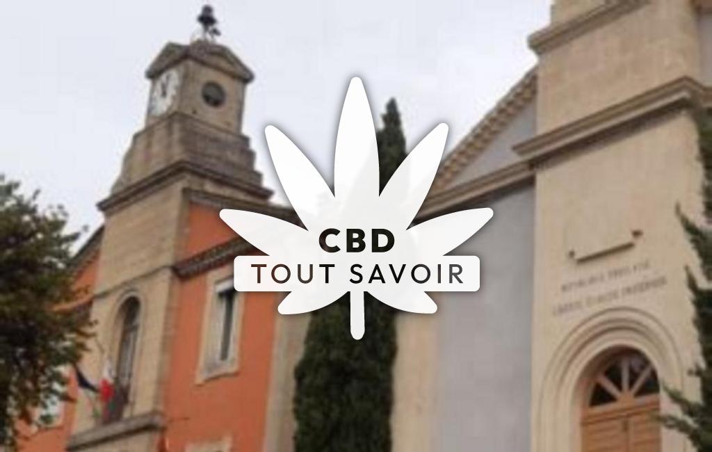 Village à Cannes-Et-Clairan avec feuille Cannabis CBD