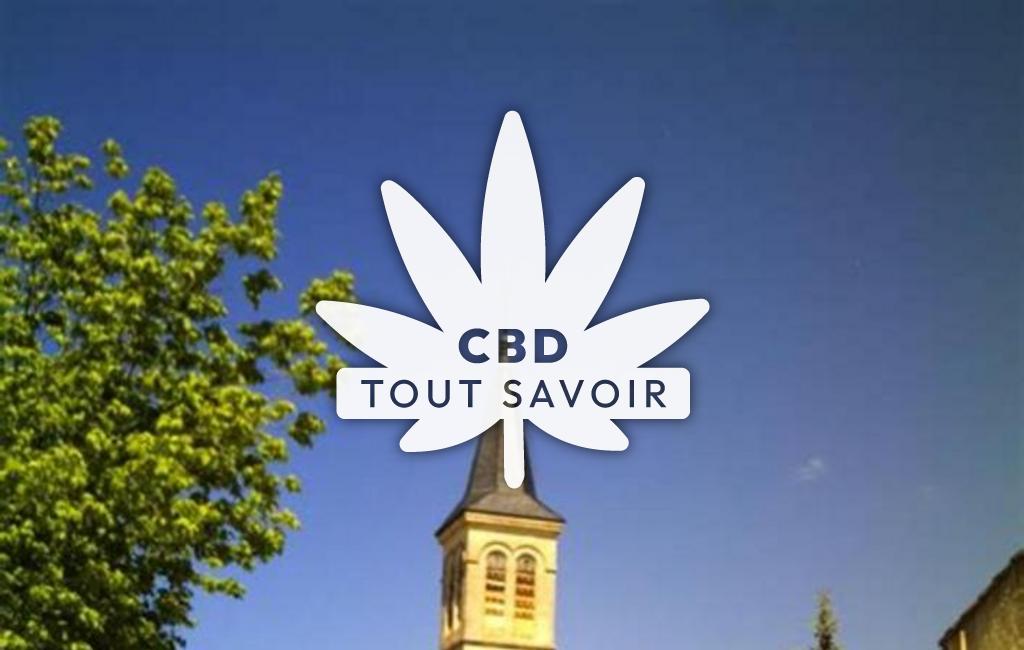Village à Carnas avec feuille Cannabis CBD