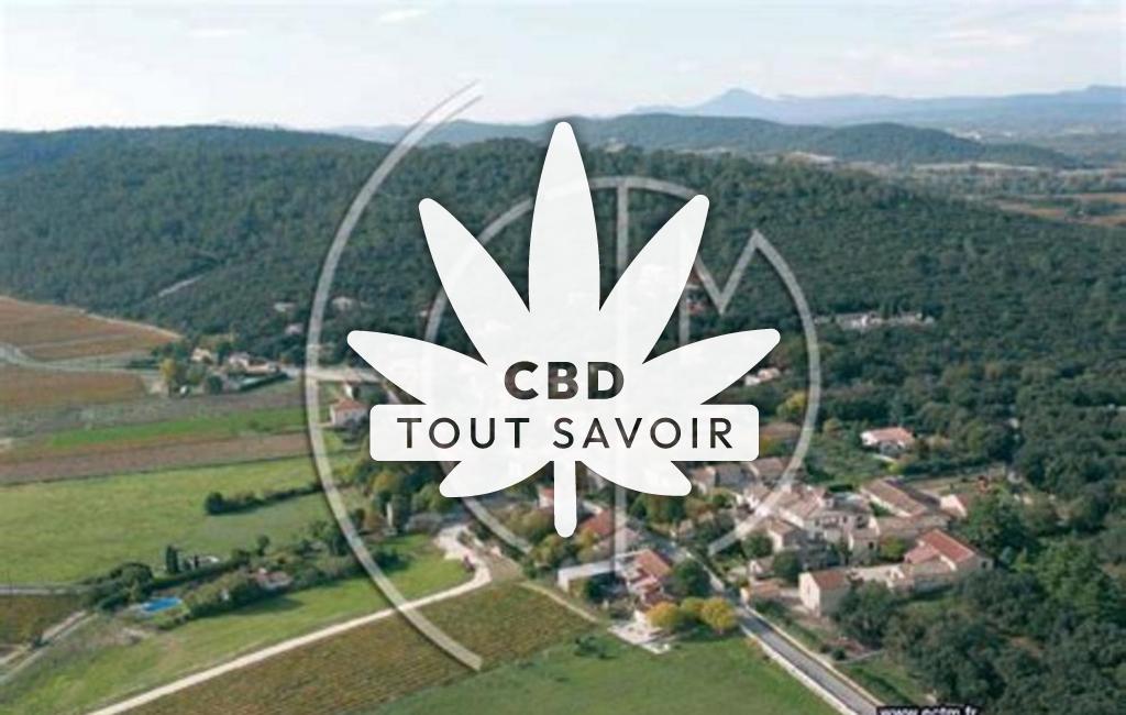 Village à Sardan avec feuille Cannabis CBD