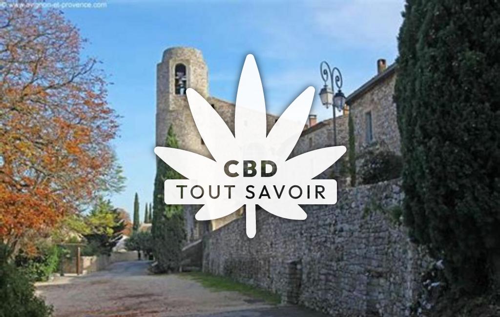 Village à Saint-Victor-la-CoSainte avec feuille Cannabis CBD