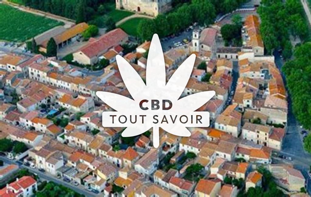Village à Fourques avec feuille Cannabis CBD