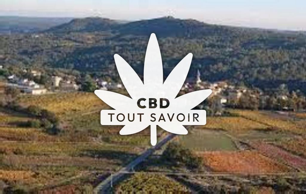 Village à Le-Pin avec feuille Cannabis CBD