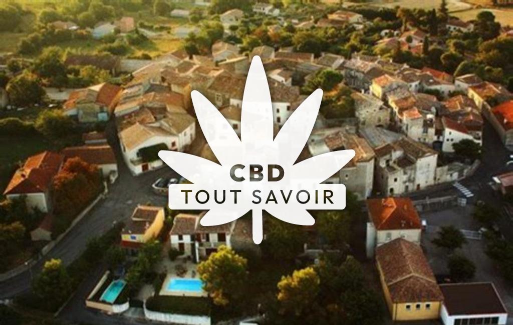 Village à Aigremont avec feuille Cannabis CBD