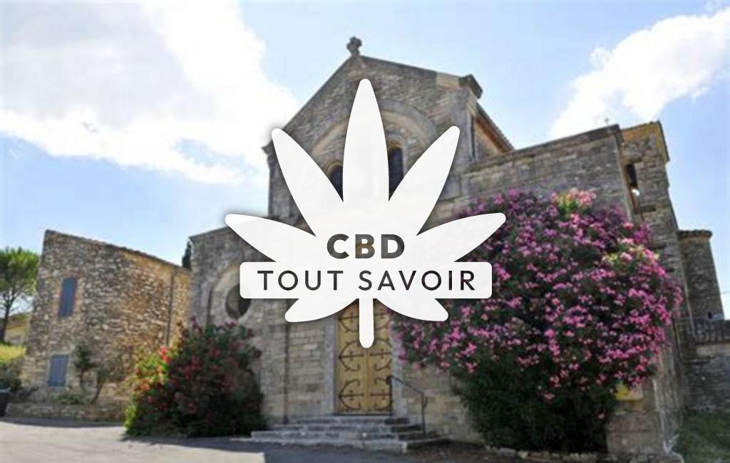 Village à Saint-Maurice-de-Cazevieille avec feuille Cannabis CBD