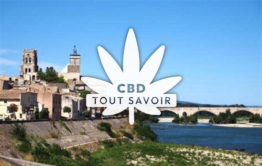 Village à ESaintezargues avec feuille Cannabis CBD