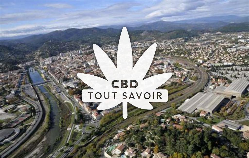Village à Chambon avec feuille Cannabis CBD