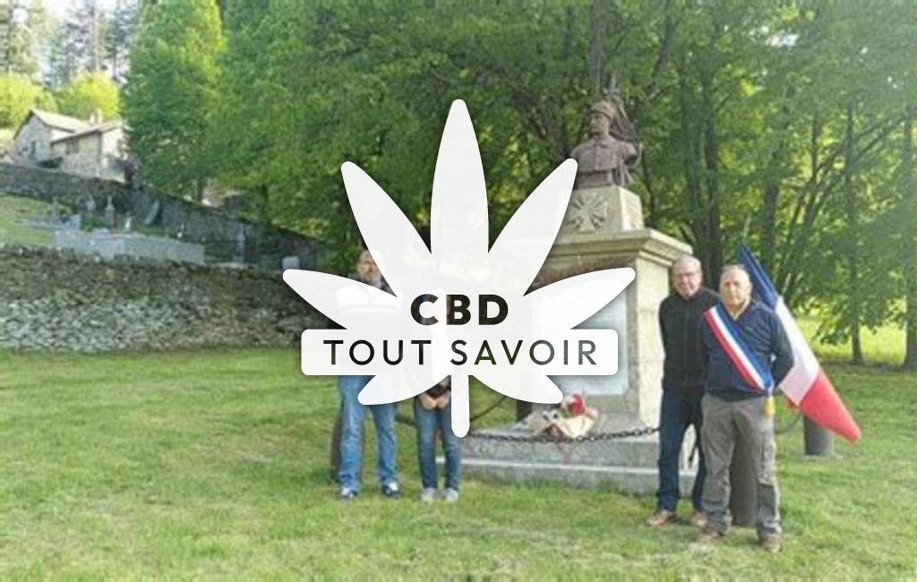 Village à Malons-Et-Elze avec feuille Cannabis CBD