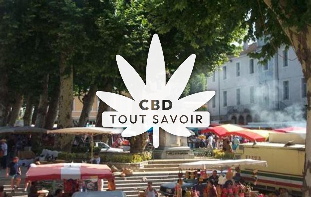Village à Lasalle avec feuille Cannabis CBD