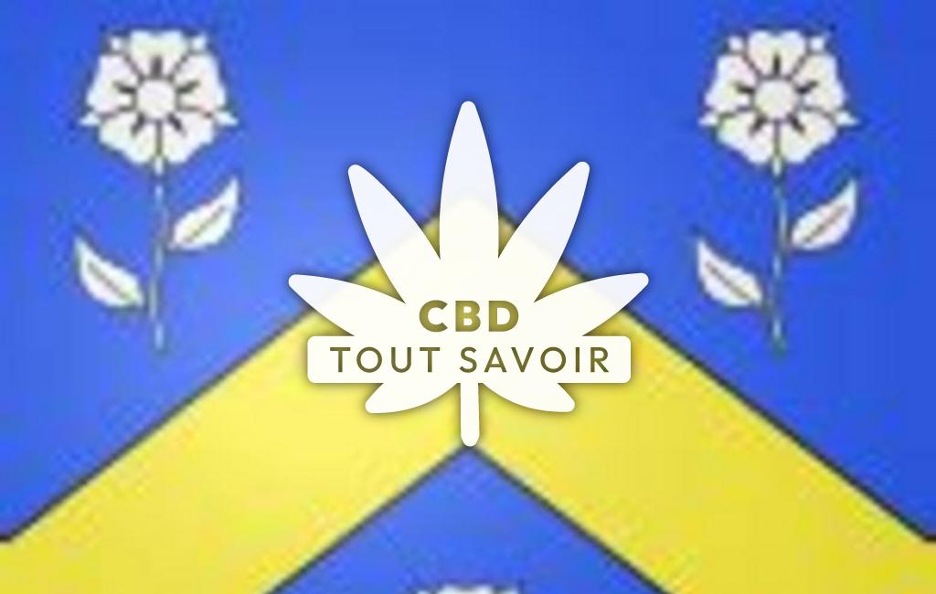Village à Vabres avec feuille Cannabis CBD