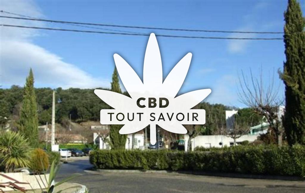 Village à Cendras avec feuille Cannabis CBD