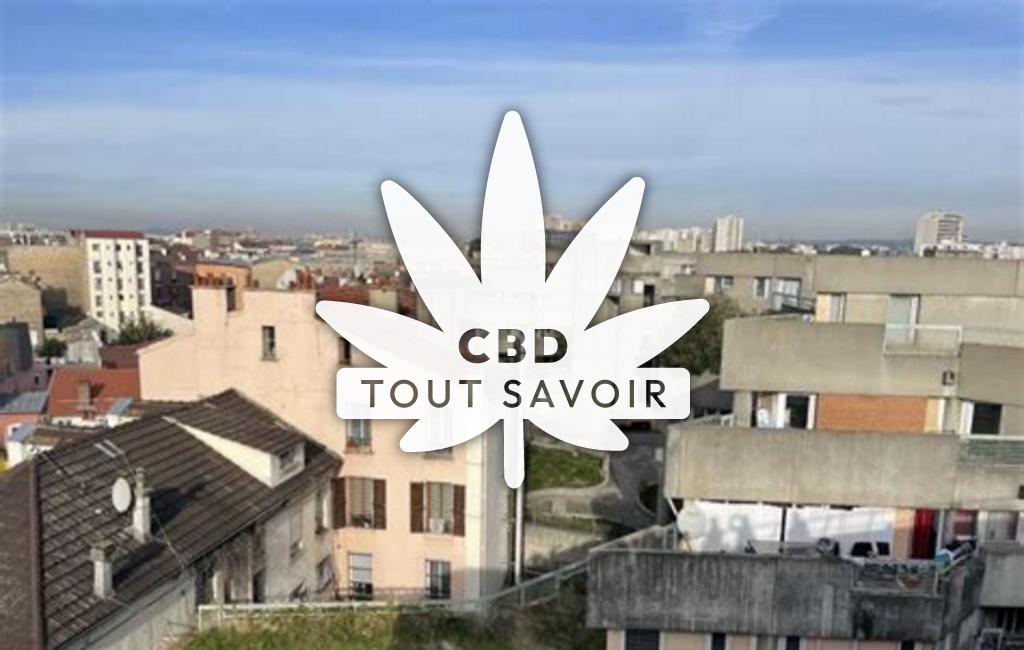 Village à Saint-Denis avec feuille Cannabis CBD