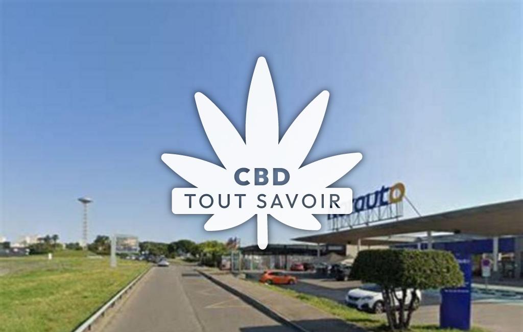 Village à Generac avec feuille Cannabis CBD