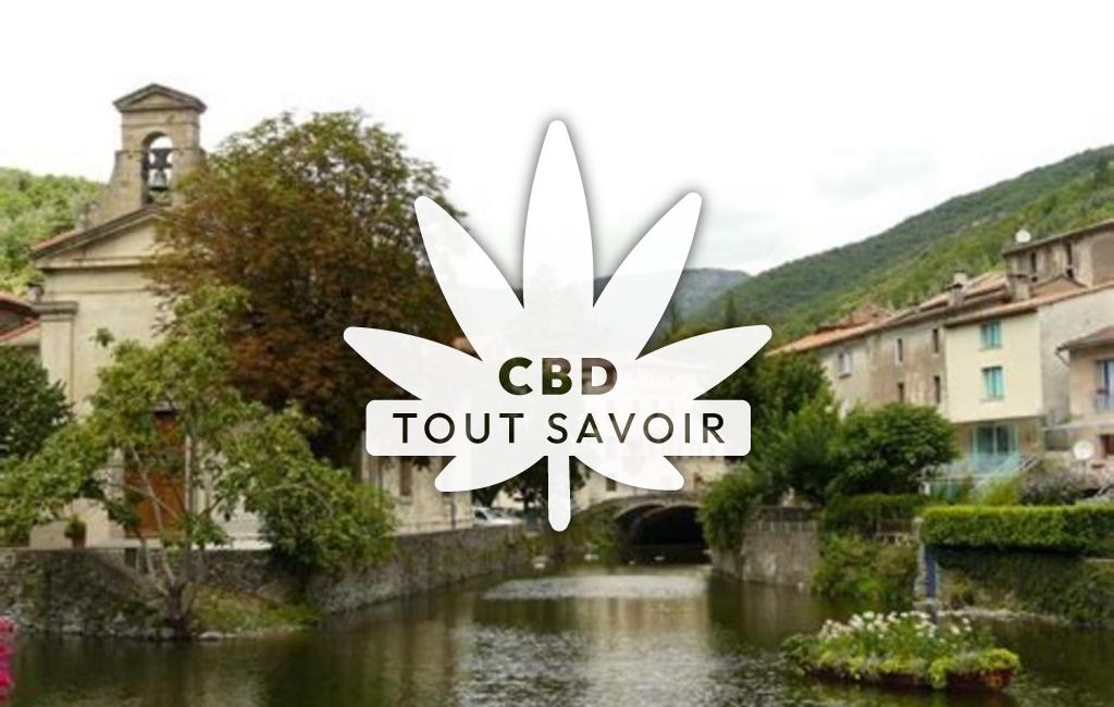 Village à Val-D'Aigoual avec feuille Cannabis CBD