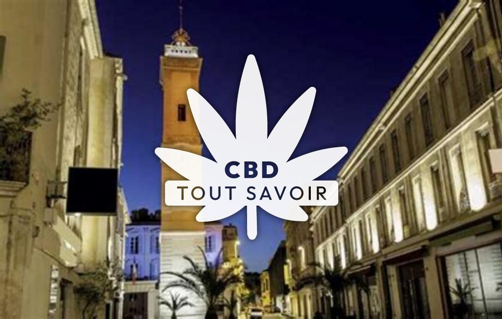 Village à Seynes avec feuille Cannabis CBD