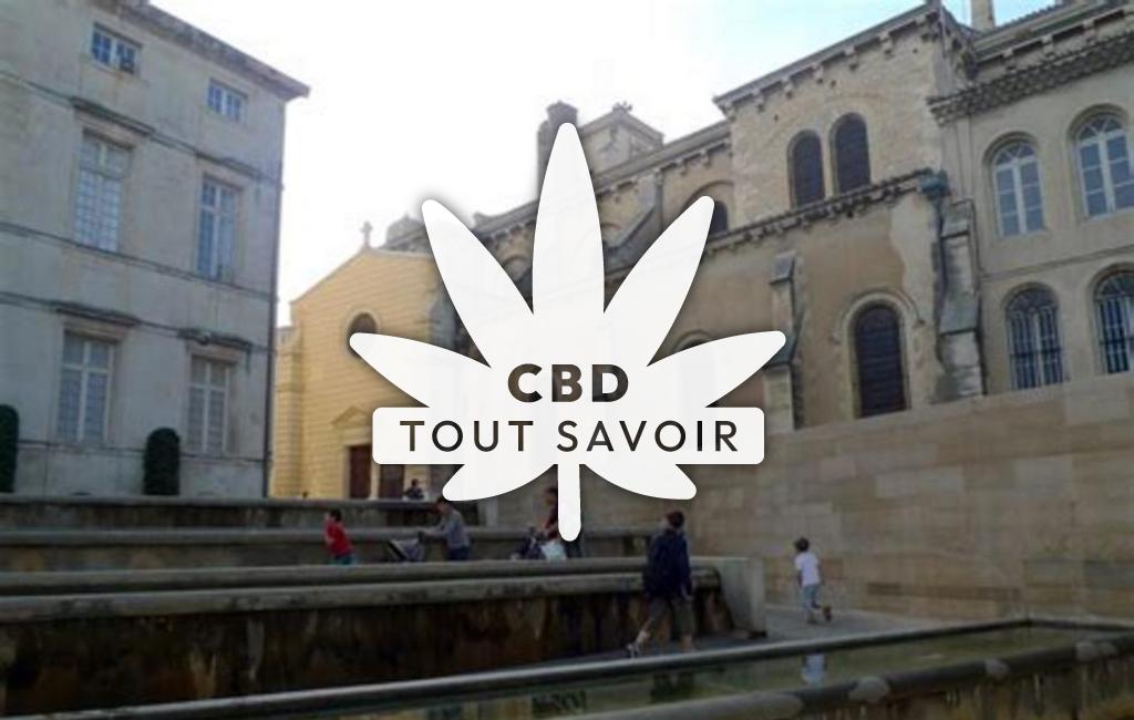 Village à Puechredon avec feuille Cannabis CBD
