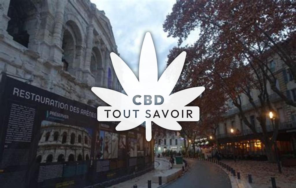 Village à Aubord avec feuille Cannabis CBD