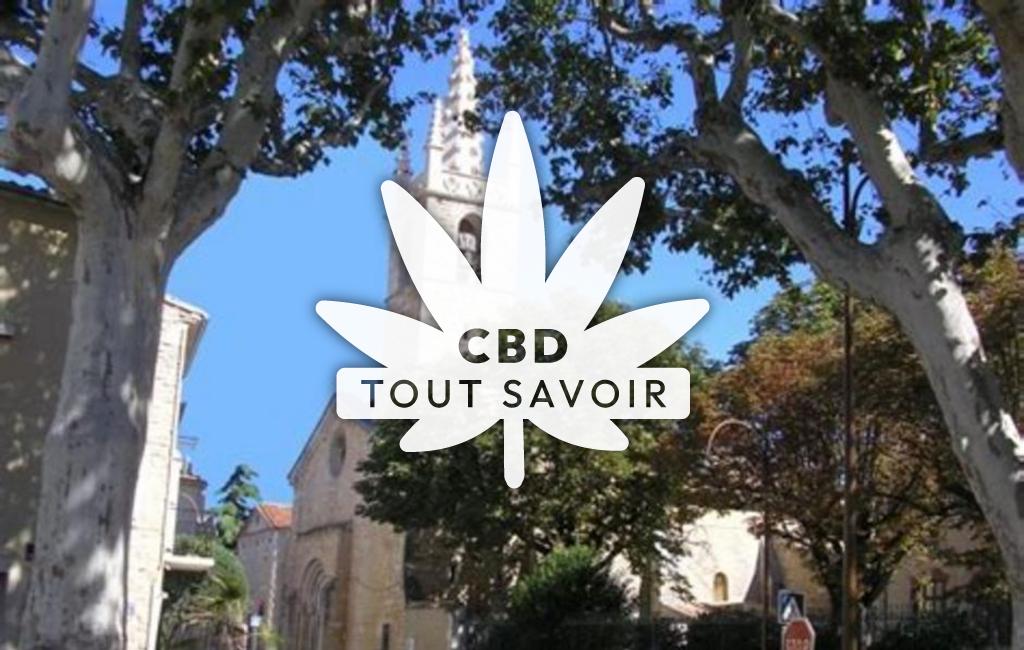 Village à Bernis avec feuille Cannabis CBD