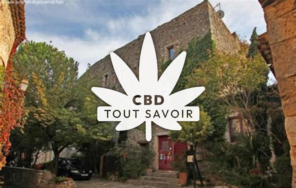 Village à Cornillon avec feuille Cannabis CBD