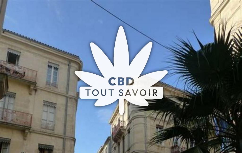 Village à Aigaliers avec feuille Cannabis CBD
