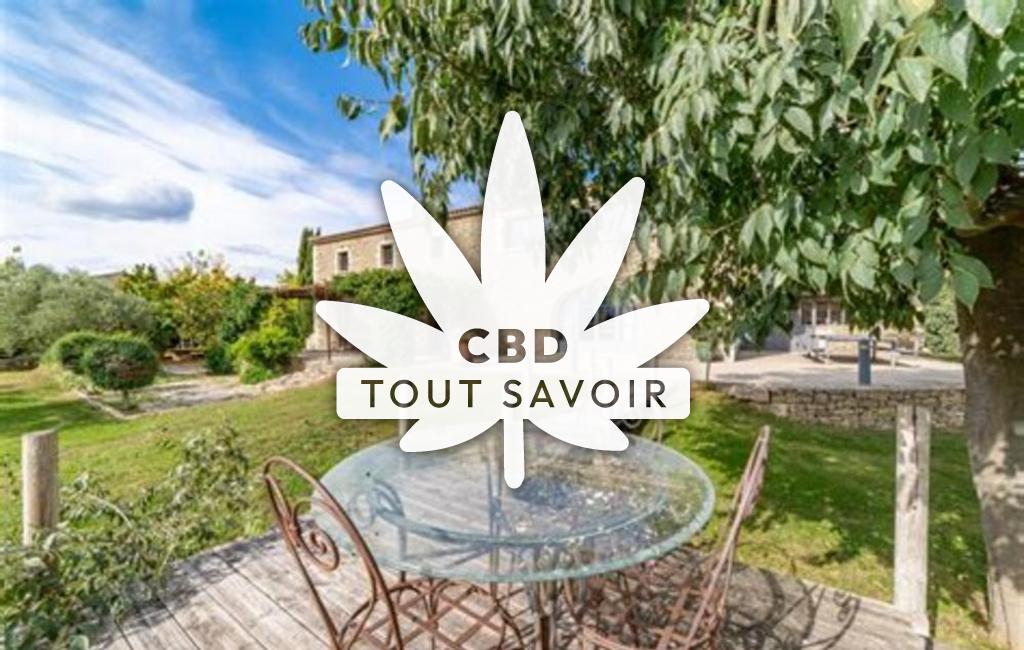 Village à Montaren-Et-Saint-Mediers avec feuille Cannabis CBD