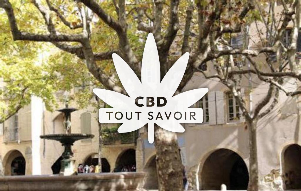 Village à Saint-Maximin avec feuille Cannabis CBD