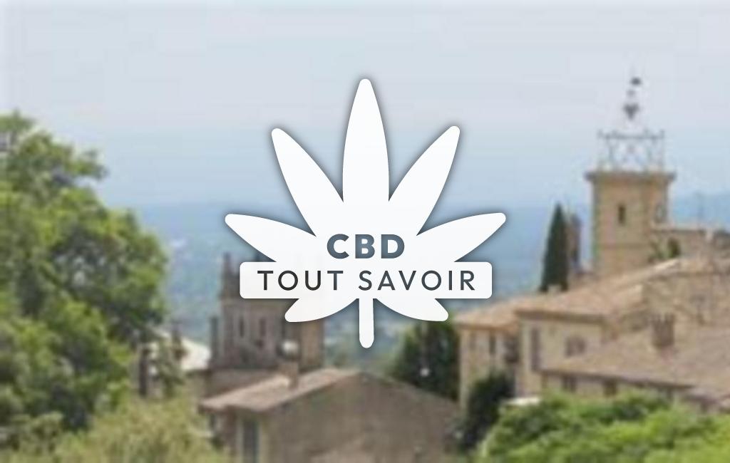 Village à Saint-Victor-des-Oules avec feuille Cannabis CBD