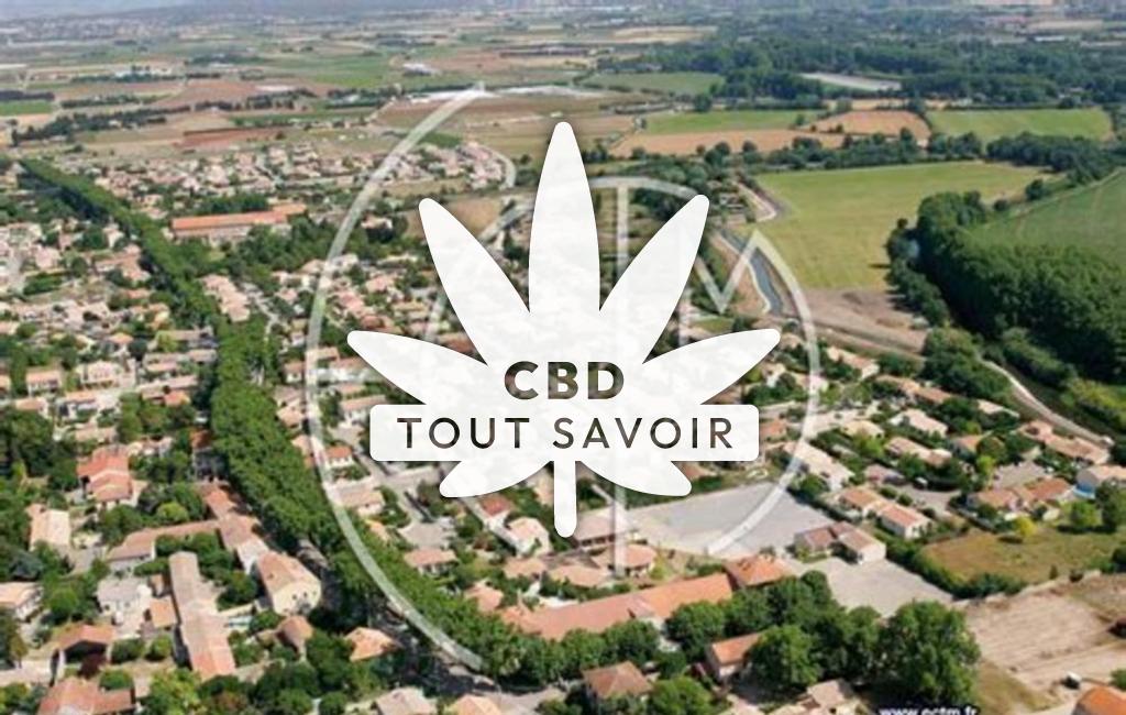 Village à Le-Cailar avec feuille Cannabis CBD