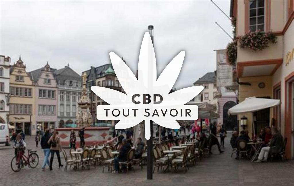 Village à Treves avec feuille Cannabis CBD