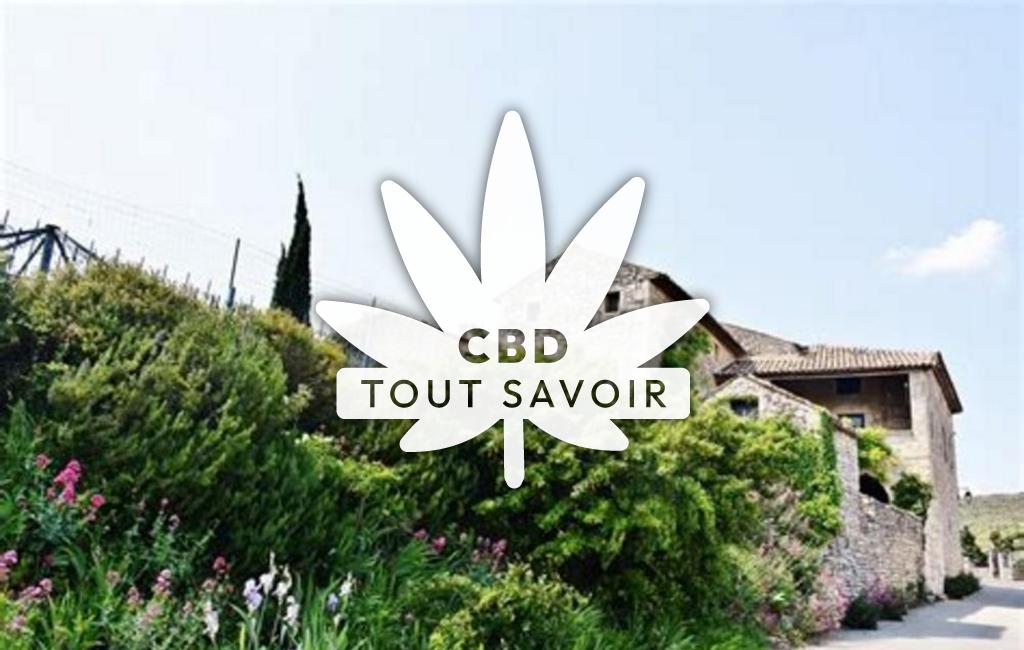 Village à Le-Garn avec feuille Cannabis CBD