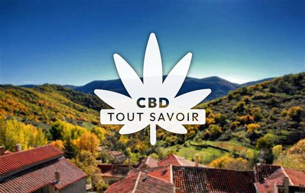 Village à Arrigas avec feuille Cannabis CBD