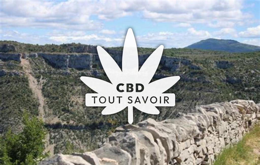 Village à Blandas avec feuille Cannabis CBD