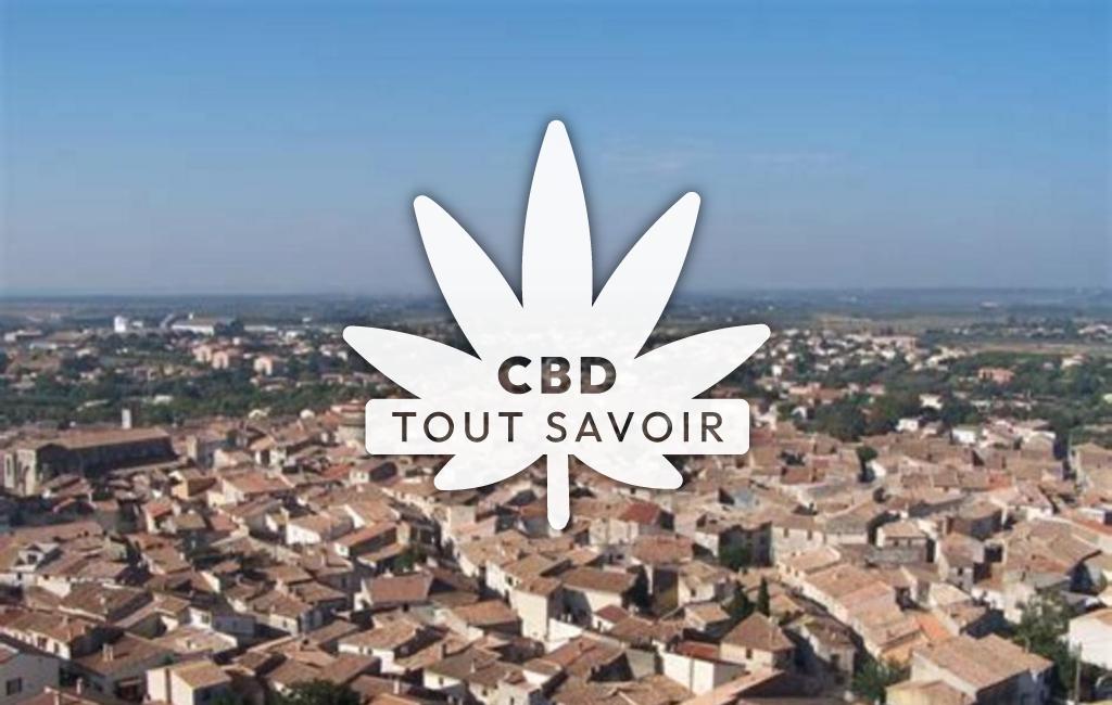 Village à Saint-Gilles avec feuille Cannabis CBD