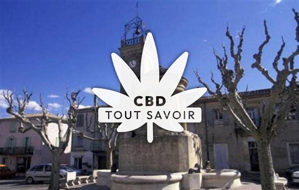 Village à Clarensac avec feuille Cannabis CBD