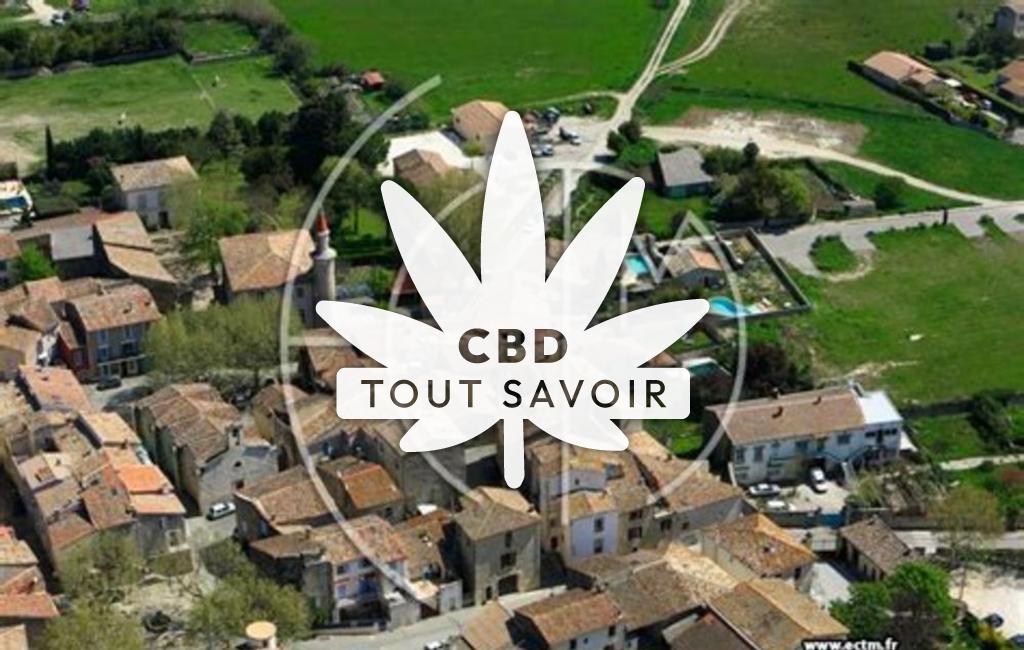 Village à Saint-Come-Et-Maruejols avec feuille Cannabis CBD