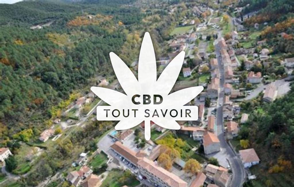 Village à Le-Martinet avec feuille Cannabis CBD