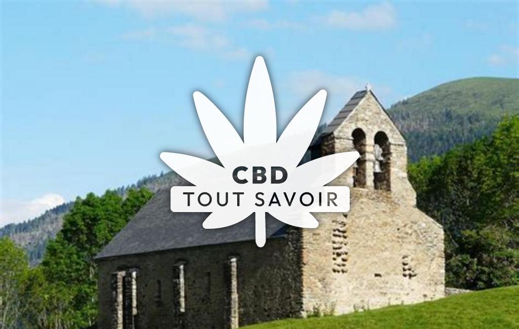 Village à Garin avec feuille Cannabis CBD
