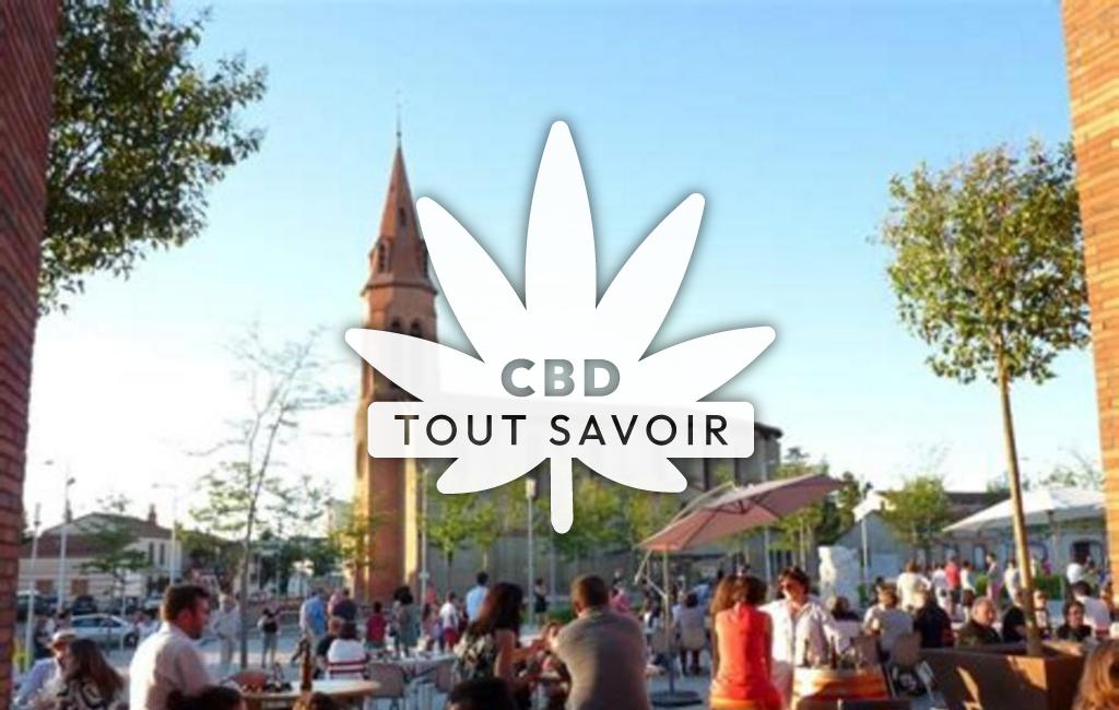 Village à Pin-Balma avec feuille Cannabis CBD